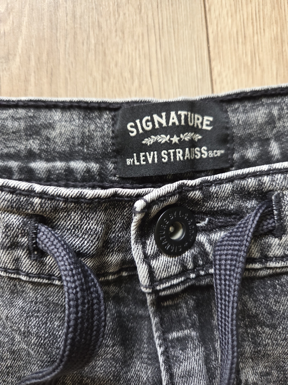 Mens 36 Levi's Black Gray Washed Jogger Jeans